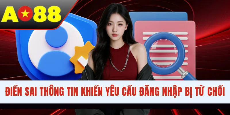 Điền sai thông tin khiến yêu cầu đăng nhập bị từ chối